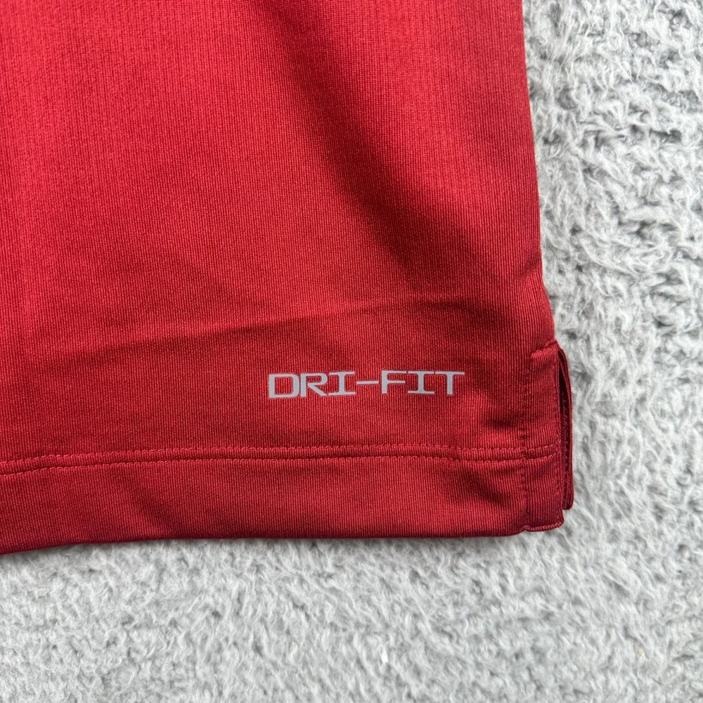 Nike Dri-FIT‎ Eagle Mascot Polo Shirt Mens Large Red Short Sleeve NEW